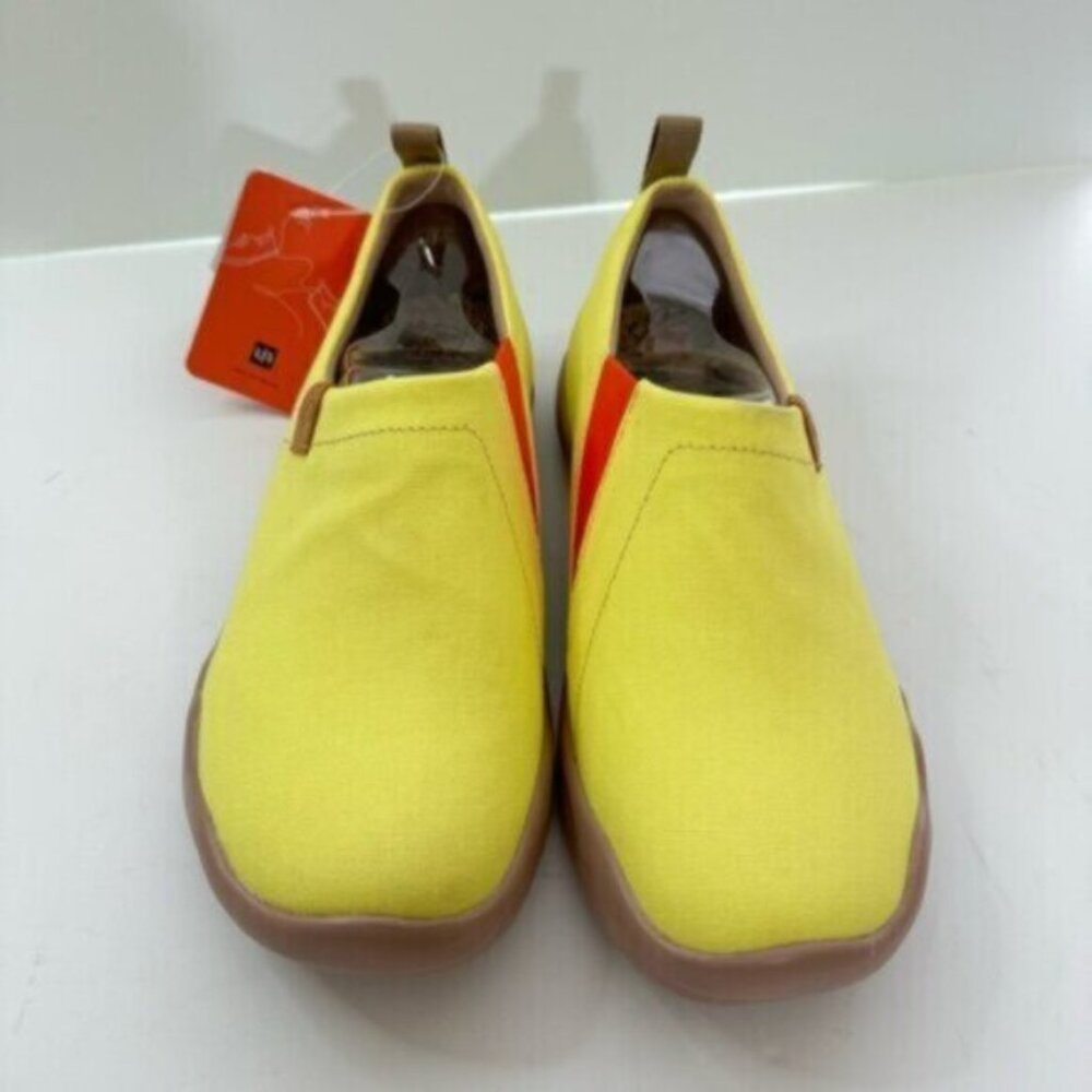 UIN Slip On Shoes Canvas Comfortable Loafers Toledo Bright Yellow US 6.5
